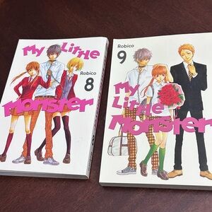 2 My Little Monster Books - Manga Robico 8 and 9 paperback books